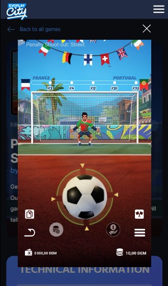 jeu du penalty sur mobile